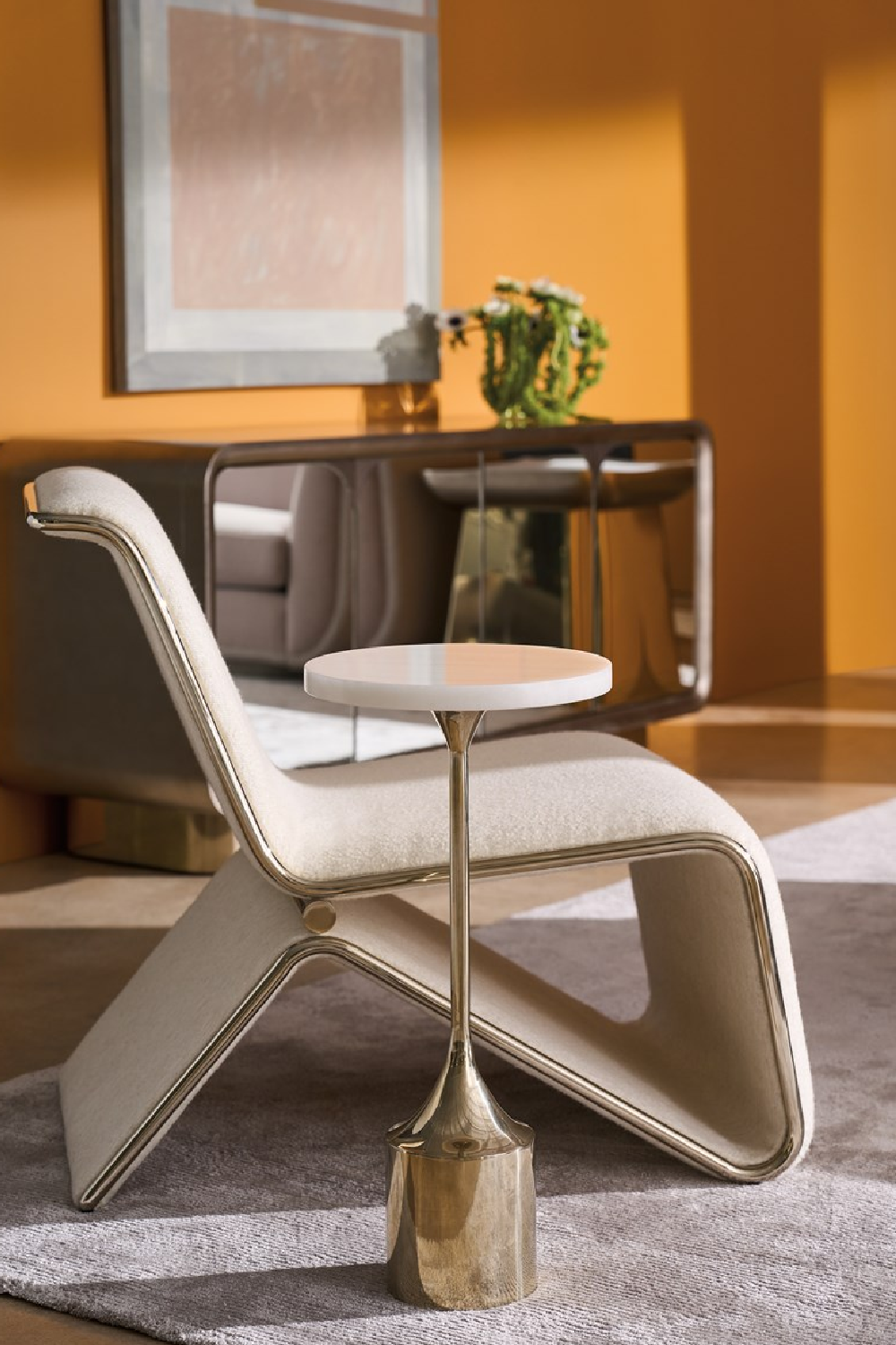 Mirrored 4-Door Media Unit | Caracole Aero | Caracole.eu.com