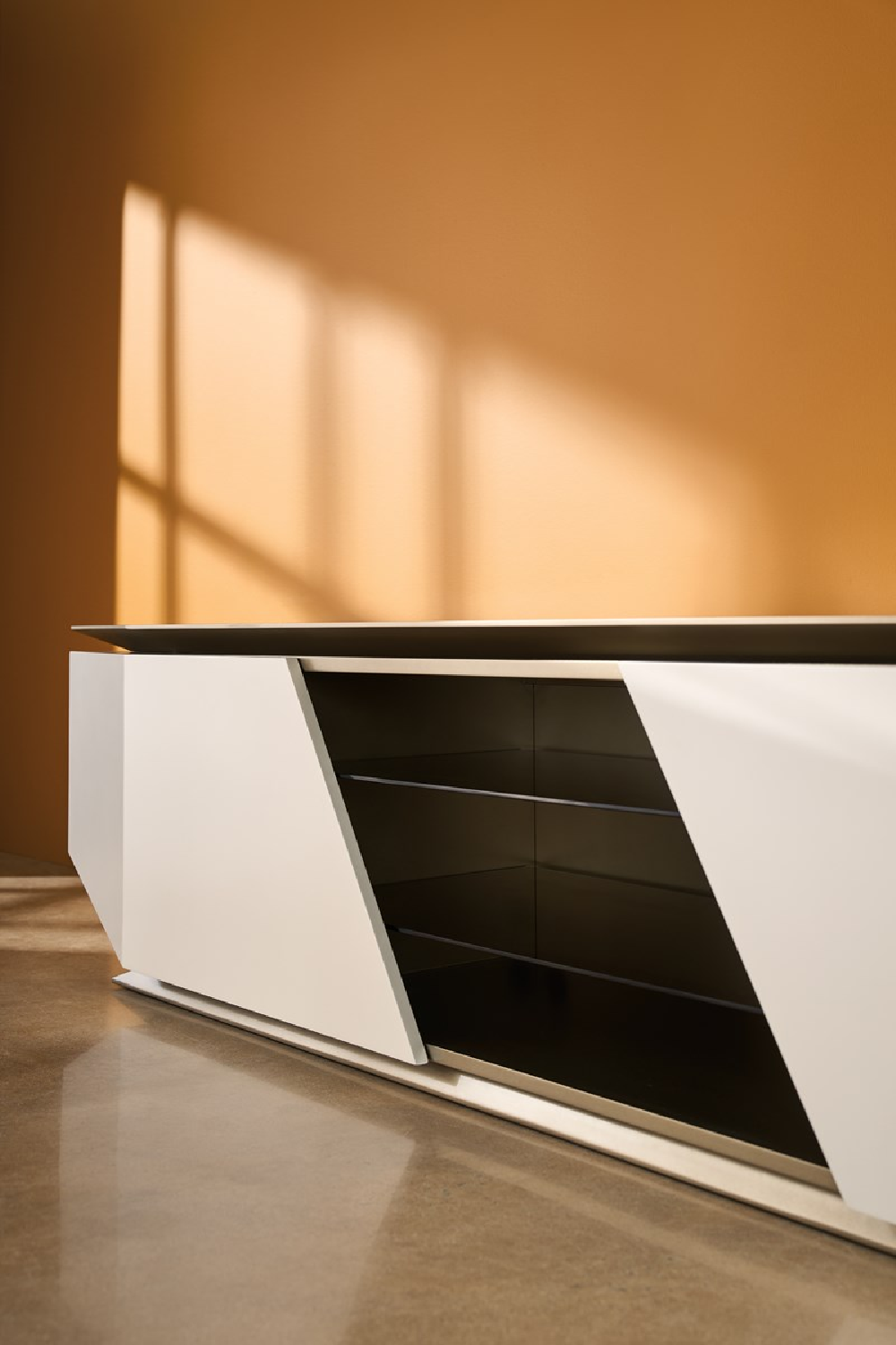 Metallic Modern Media Unit | Caracole Axis | Caracole.eu.com