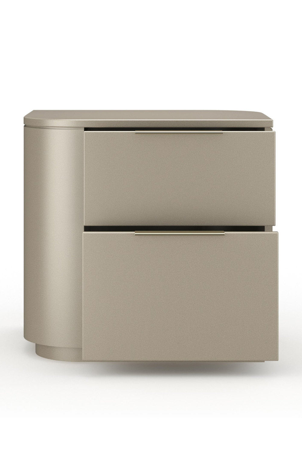 Silver Gloss 2-Drawer Nightstand | Caracole Oblique | Caracole.eu.com