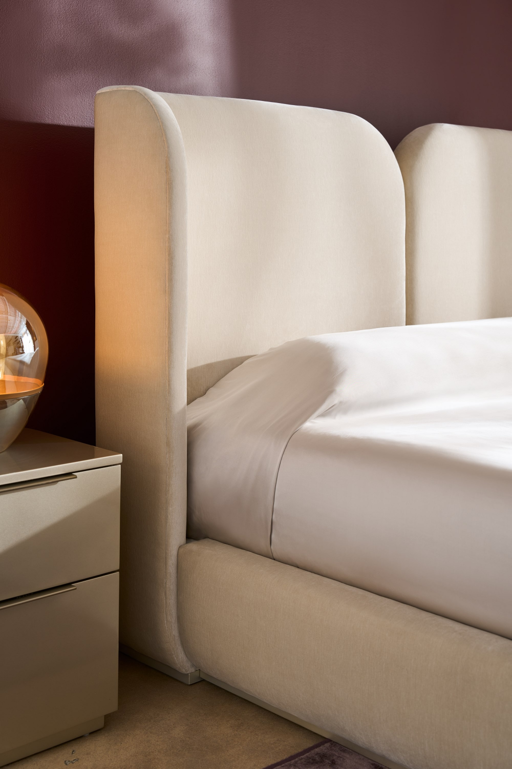 Silver Gloss 2-Drawer Nightstand | Caracole Oblique | Caracole.eu.com