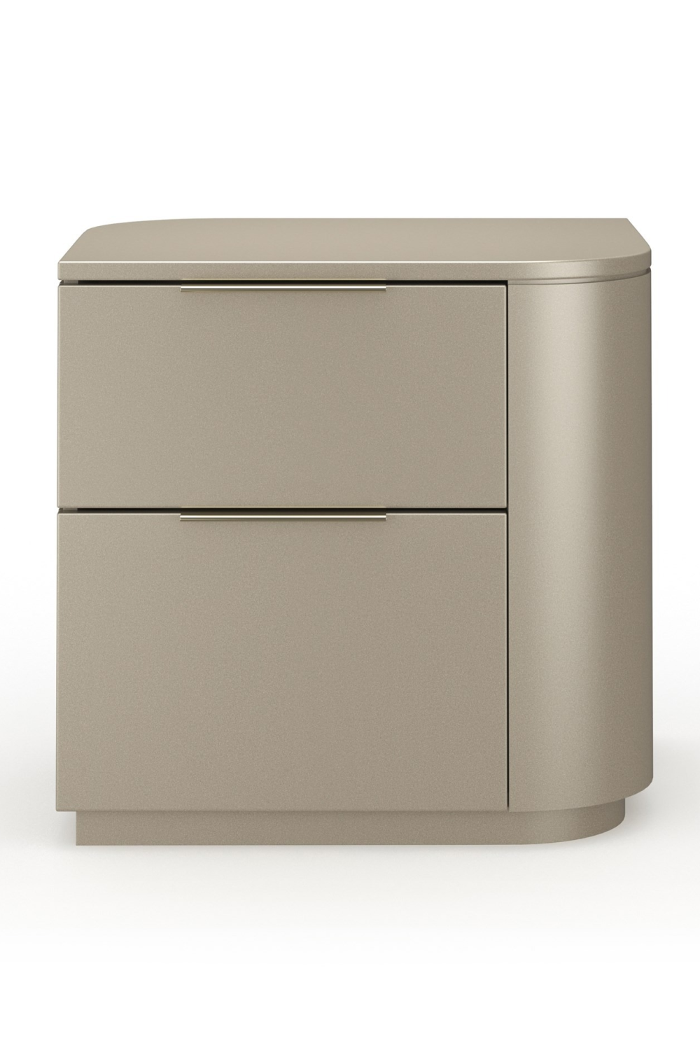 Silver Gloss 2-Drawer Nightstand | Caracole Oblique | Caracole.eu.com