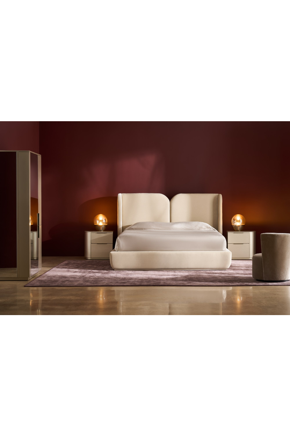 Silver Gloss 2-Drawer Nightstand | Caracole Oblique | Caracole.eu.com