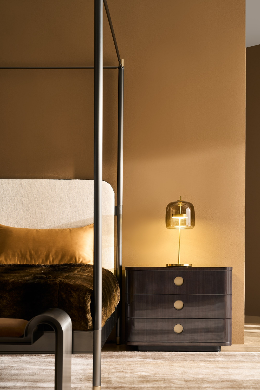 Brown Wooden Nightstand | Caracole Bachelor | Caracole.eu.com