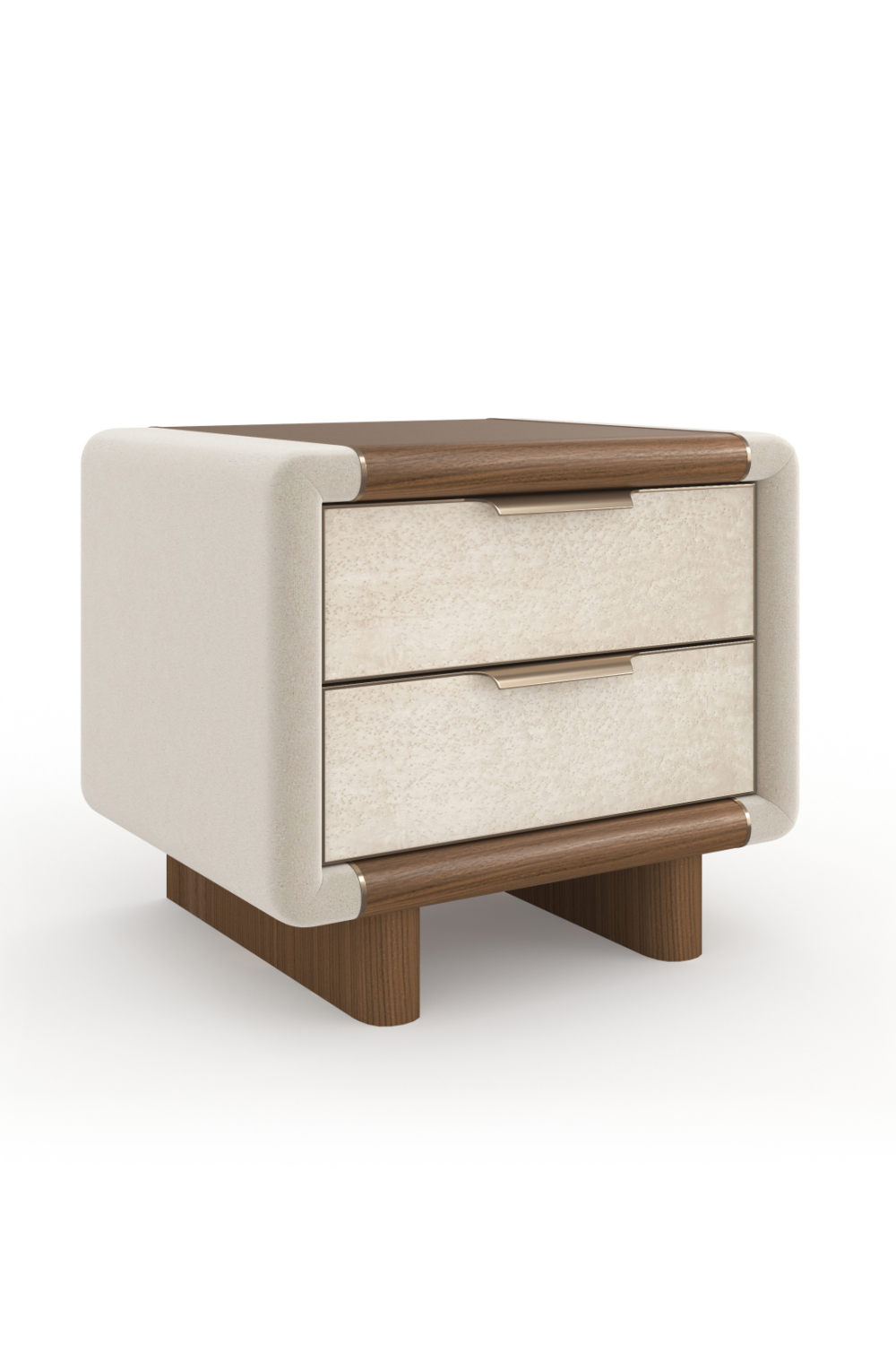 Suede Panel Nightstand | Caracole Botero | Caracole.eu.com
