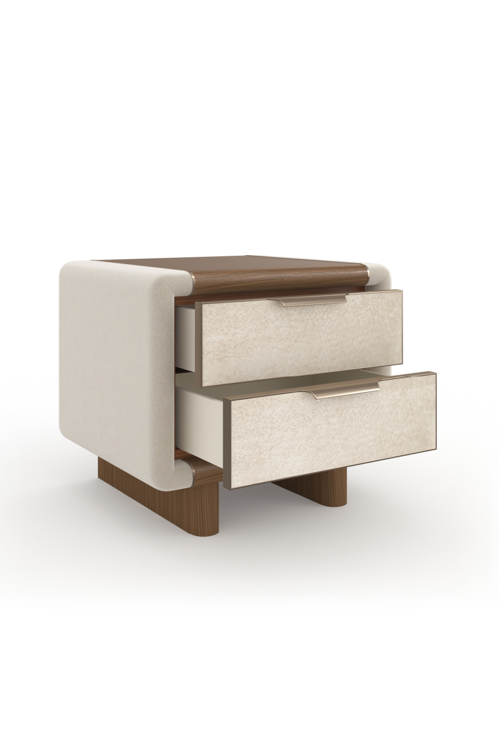 Suede Panel Nightstand | Caracole Botero | Caracole.eu.com