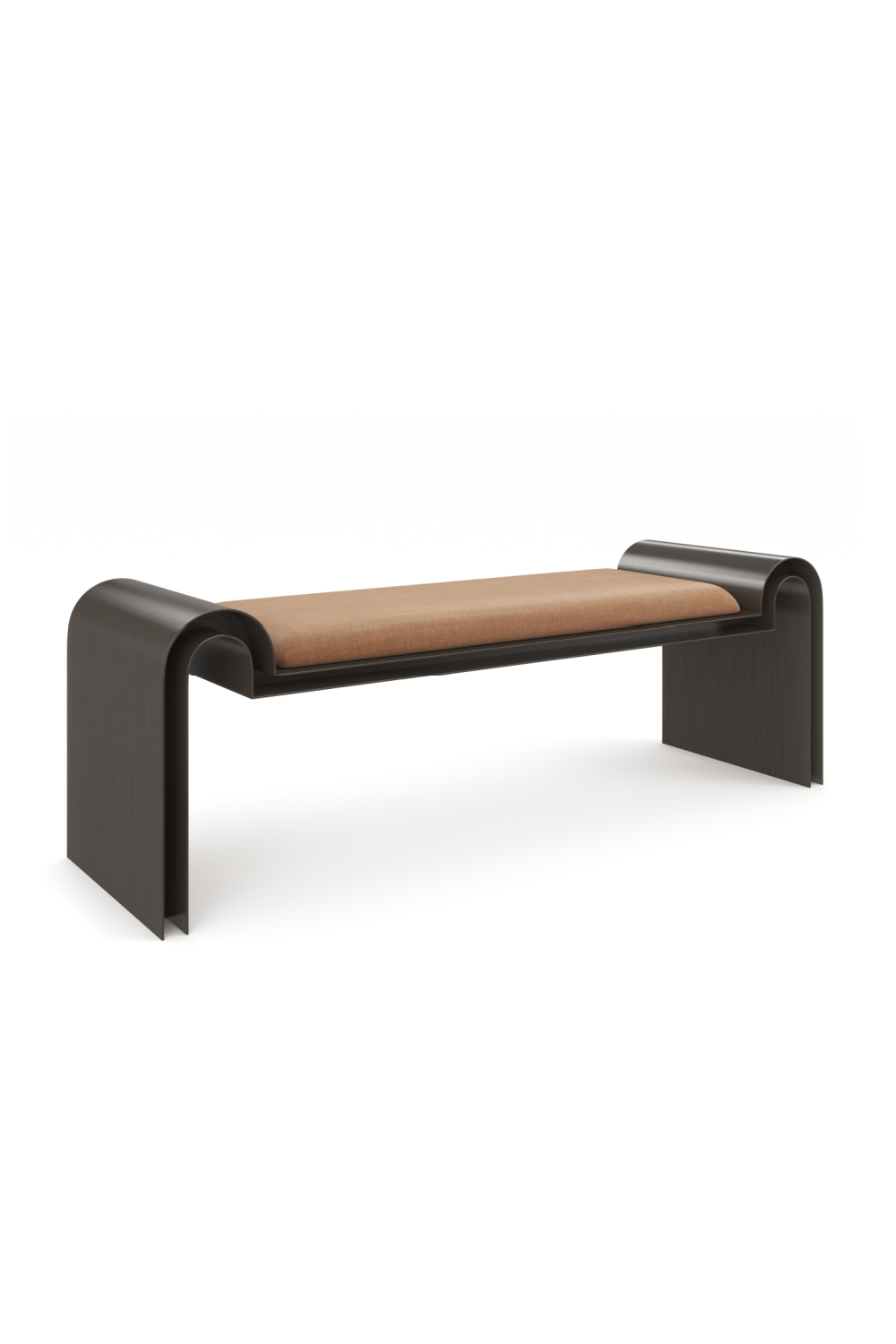 Bronze Framed Velvet Bench | Caracole Beau | Caracole.eu.com