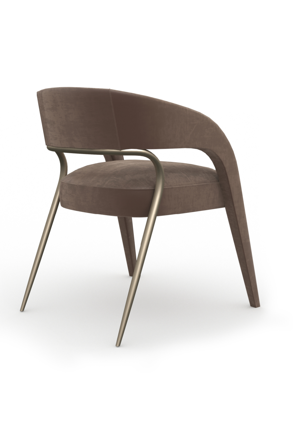 Open-Back Velvet Dining Chair | Caracole Gazelle | Caracole.eu.com