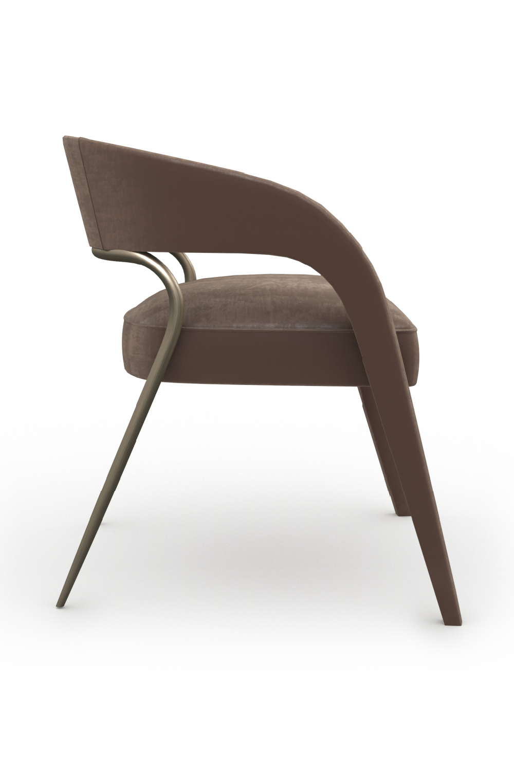 Open-Back Velvet Dining Chair | Caracole Gazelle | Caracole.eu.com