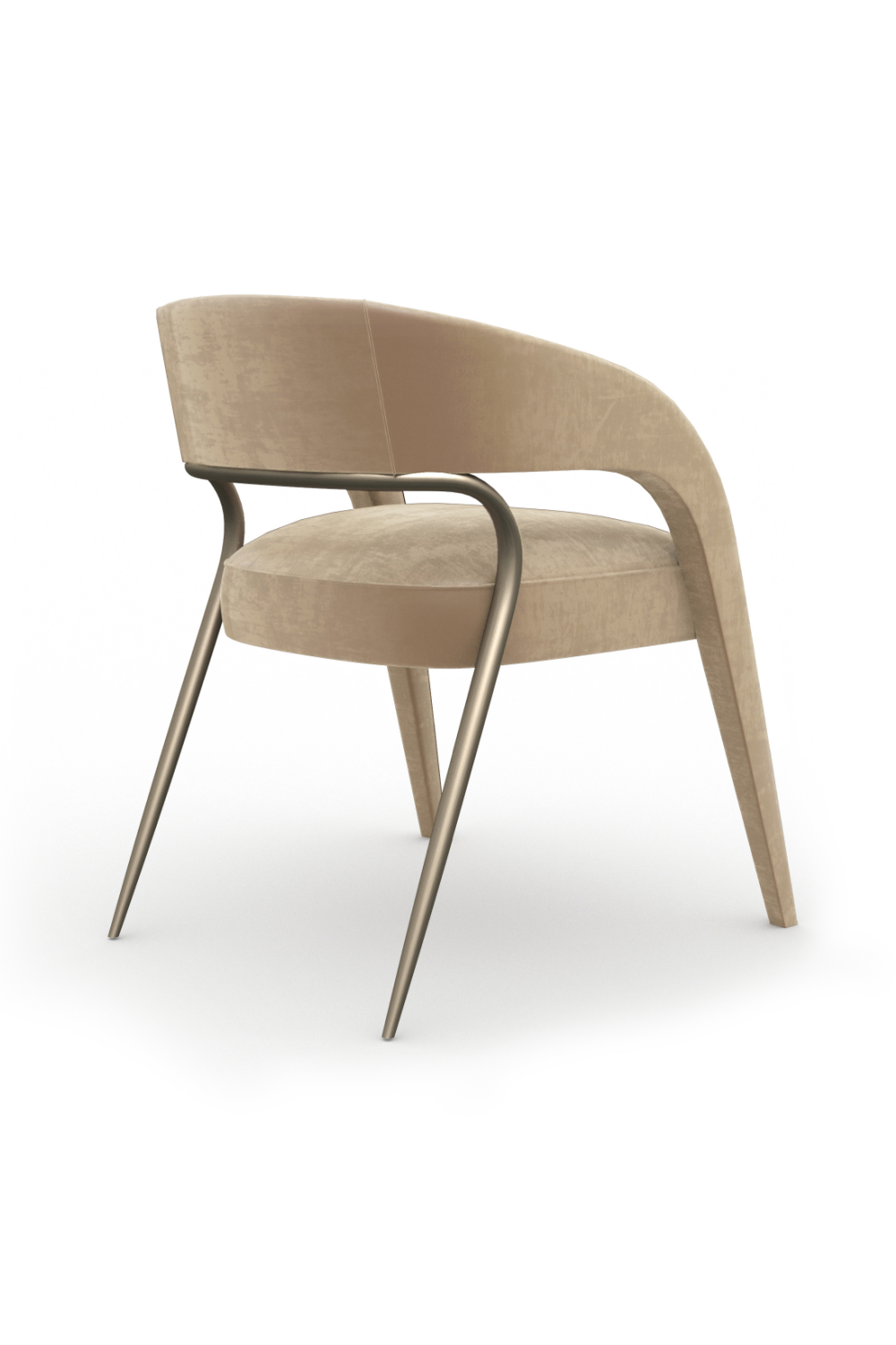 Open-Back Velvet Dining Chair | Caracole Gazelle | Caracole.eu.com