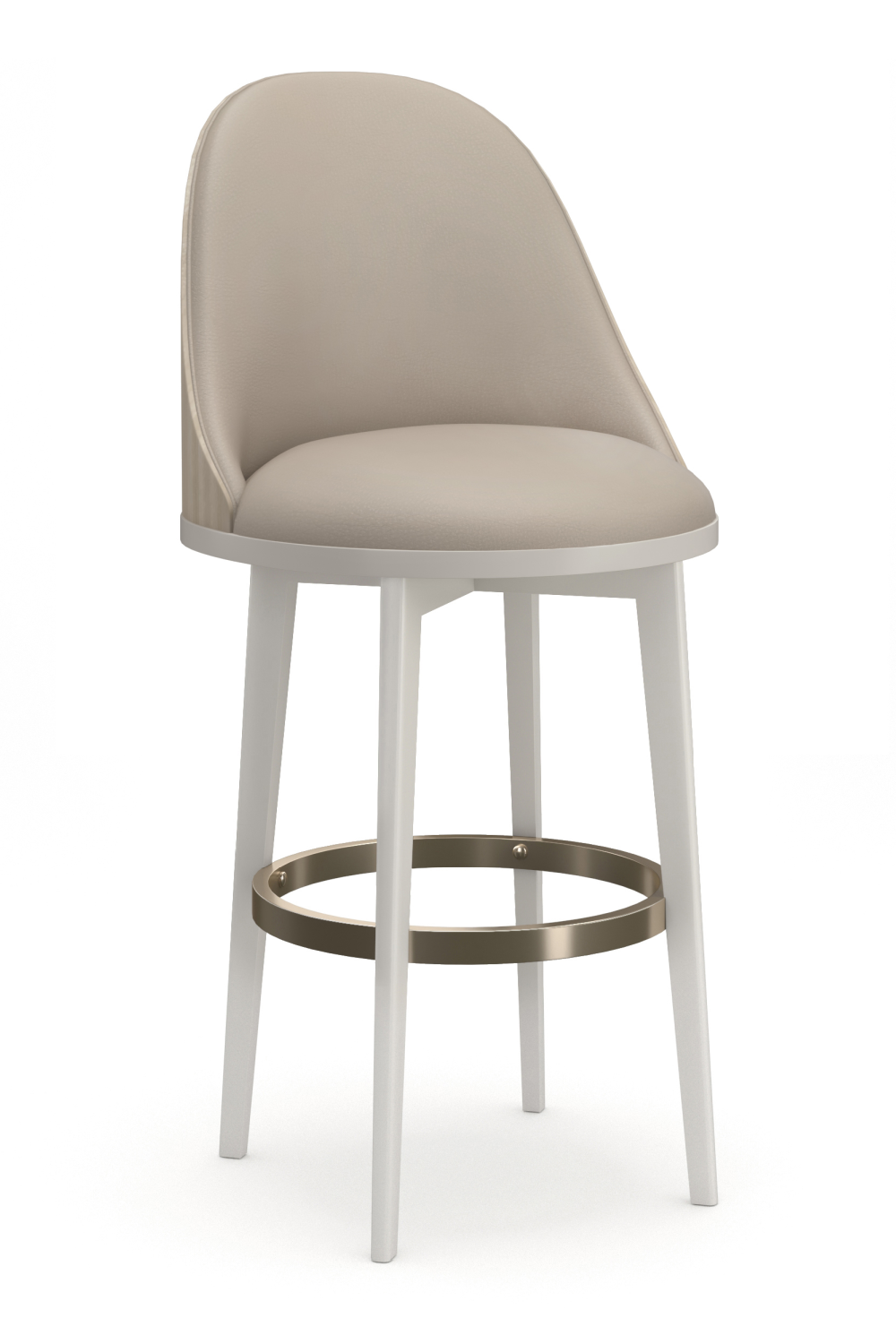 Ivory Fabric Bar Stool | Caracole Another Round | Caracole.eu.com