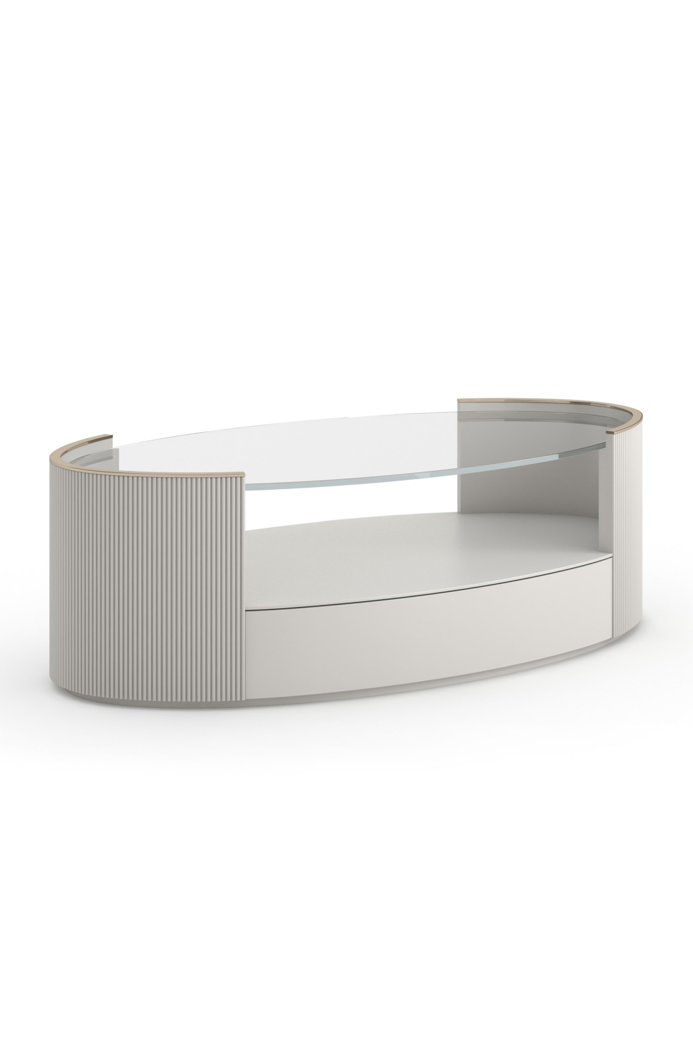 Fluted Oval Coffee Table | Caracole Love | Caracole.eu.com