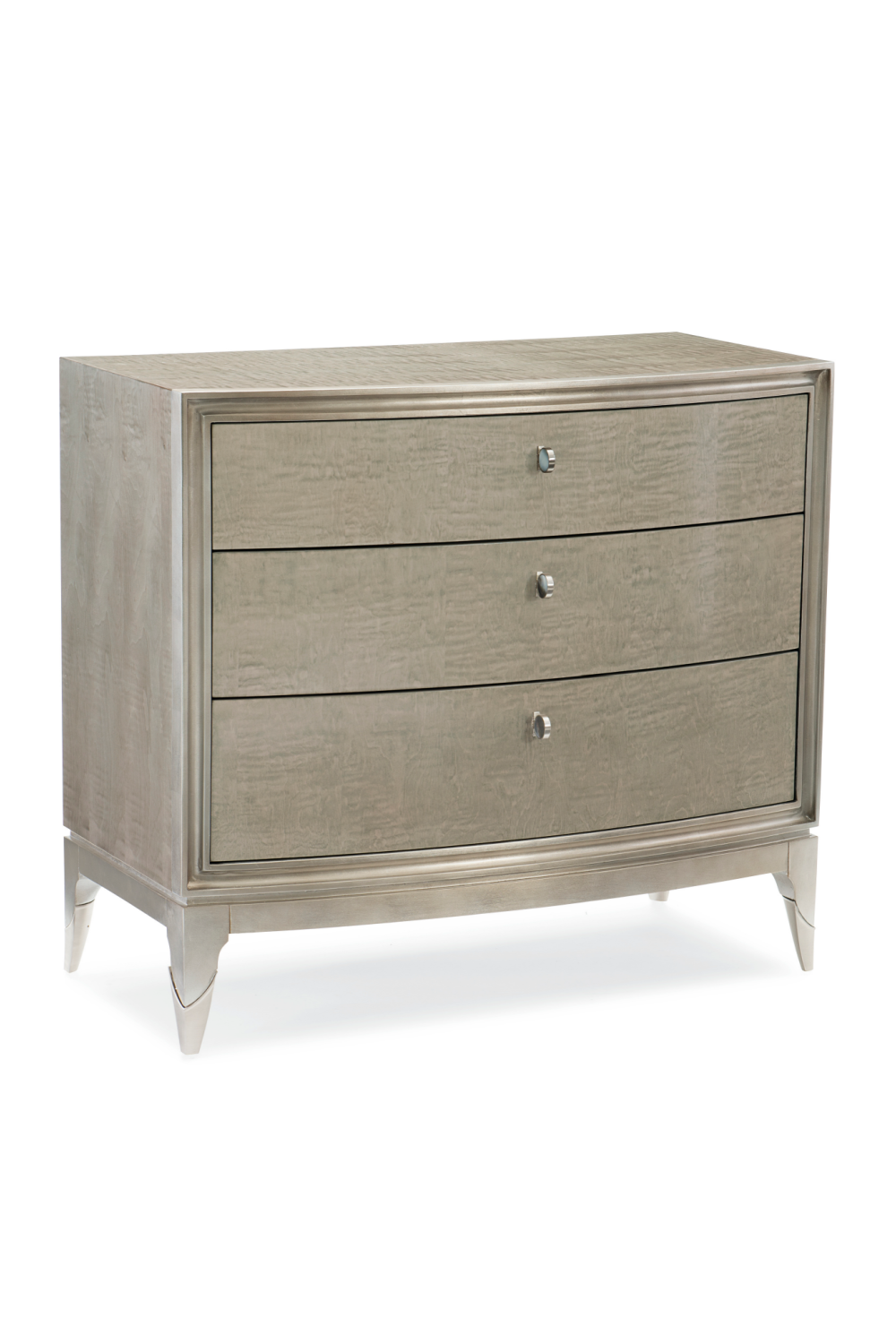 Silver Leaf 3-Drawer Nightstand | Caracole Rise And Shine | Caracole.eu.com