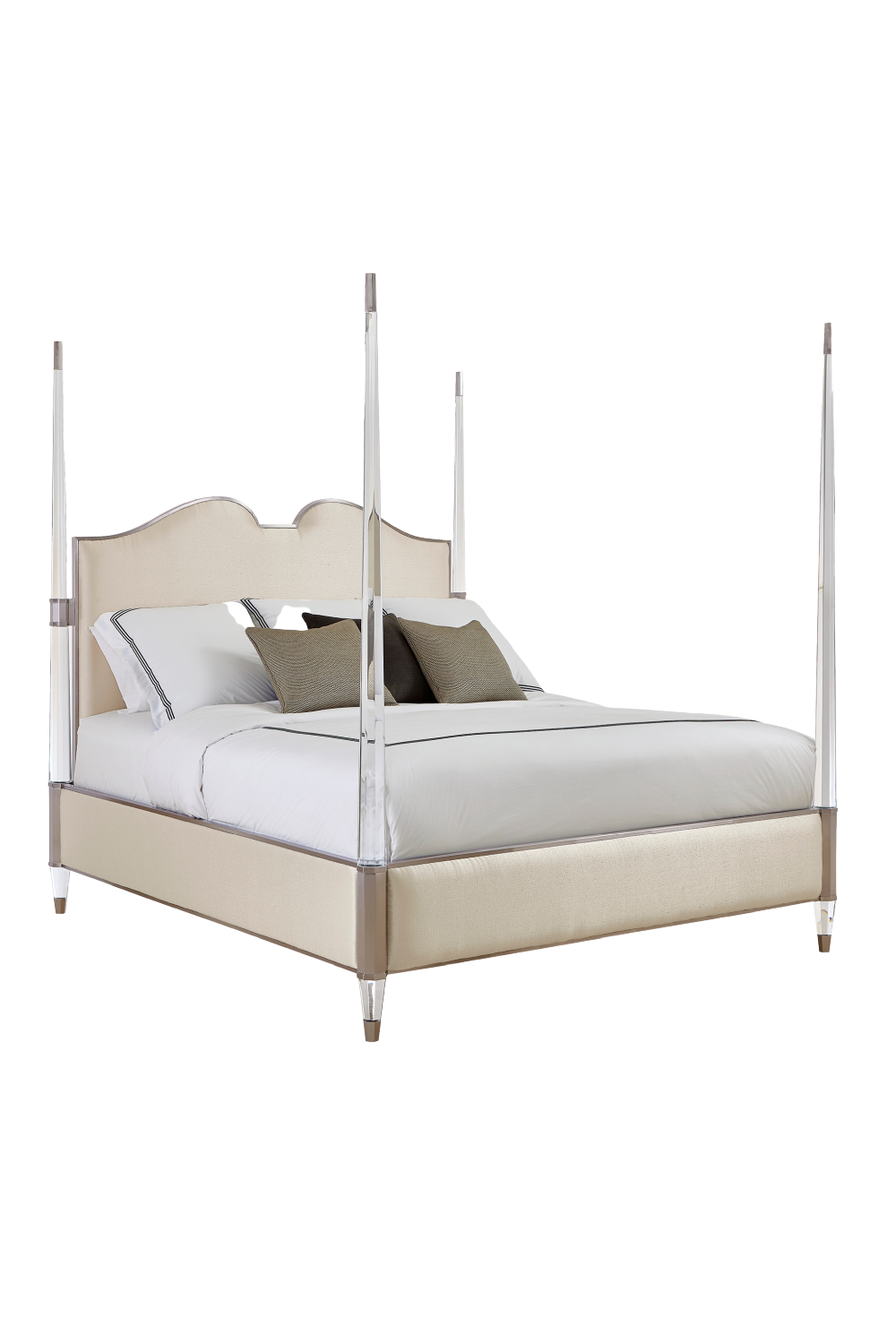 Cream Modern Classic Bed | Caracole The Post Is Clear | Caracole.eu.com