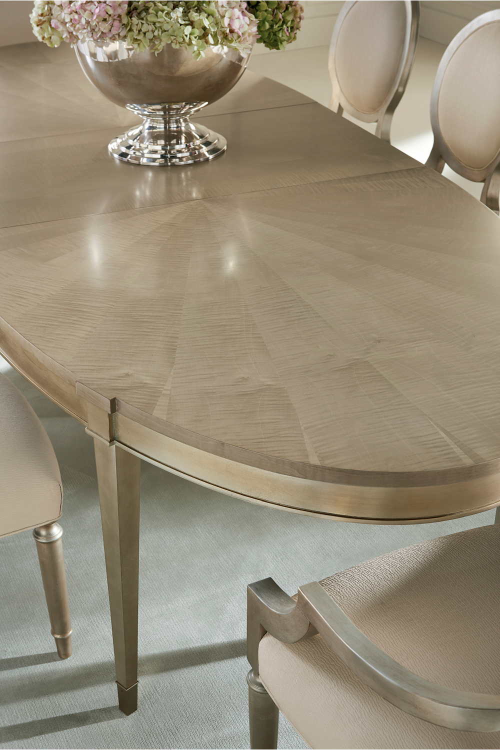 Silver Leaf Oval Dining Table | Caracole A House Favorite | Caracole.eu.com