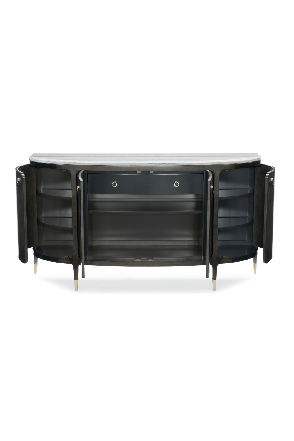 Black 4-Door Console Table | Caracole Serve Yourself | Caracole.eu.com