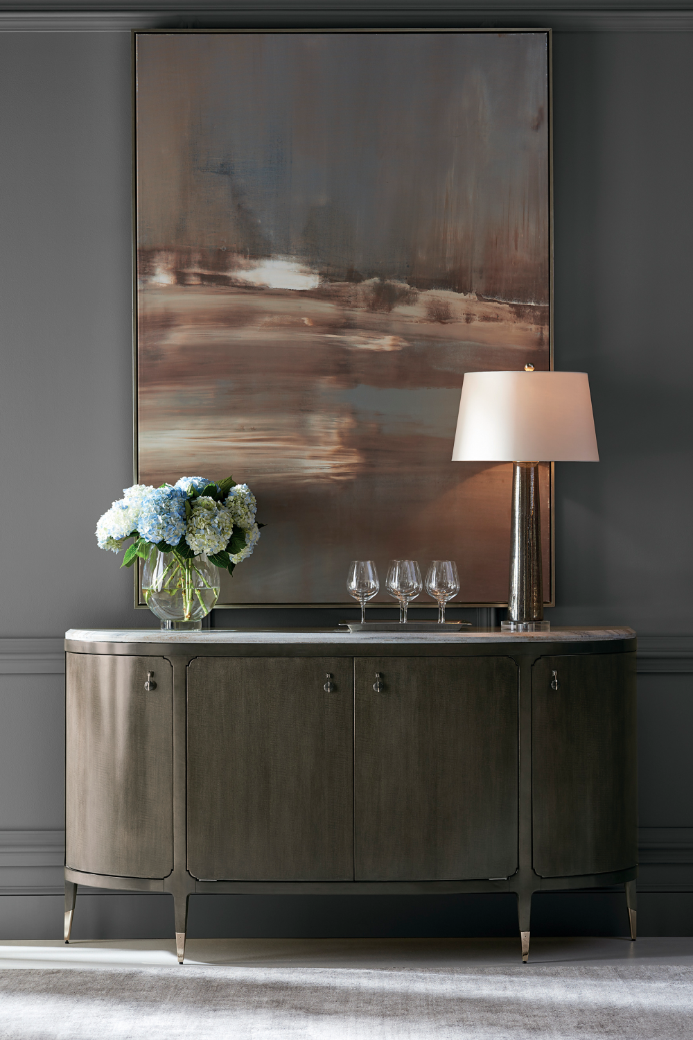 Black 4-Door Console Table | Caracole Serve Yourself | Caracole.eu.com