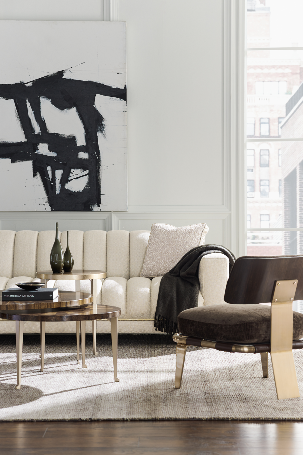 Gold Leaf Round Side Table | Caracole Honey Bunch | Caracole.eu.com