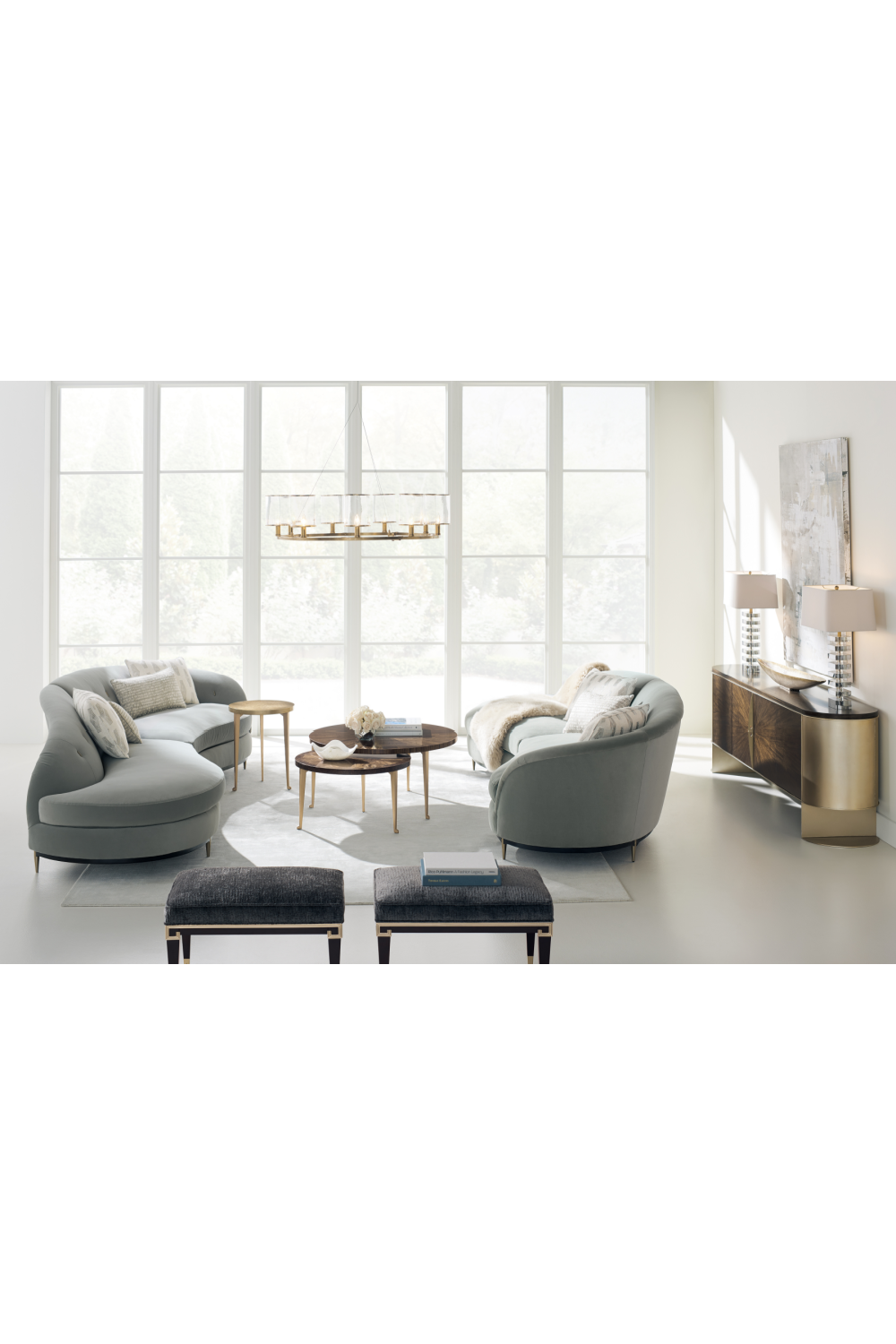 Gold Leaf Round Side Table | Caracole Honey Bunch | Caracole.eu.com