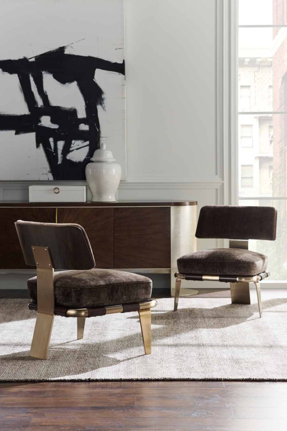 Modern Curved Media Unit | Caracole Prime Time | Caracole.EU.com