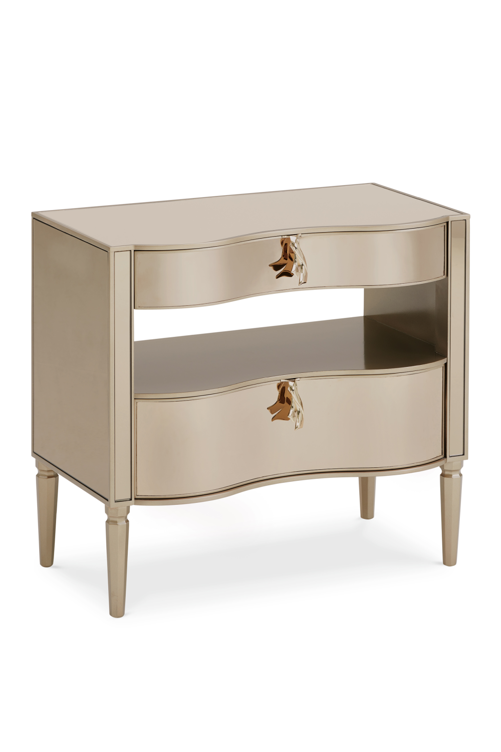 Gold Modern Bedside Table | Caracole It's A Small Wonder | Oroa.com