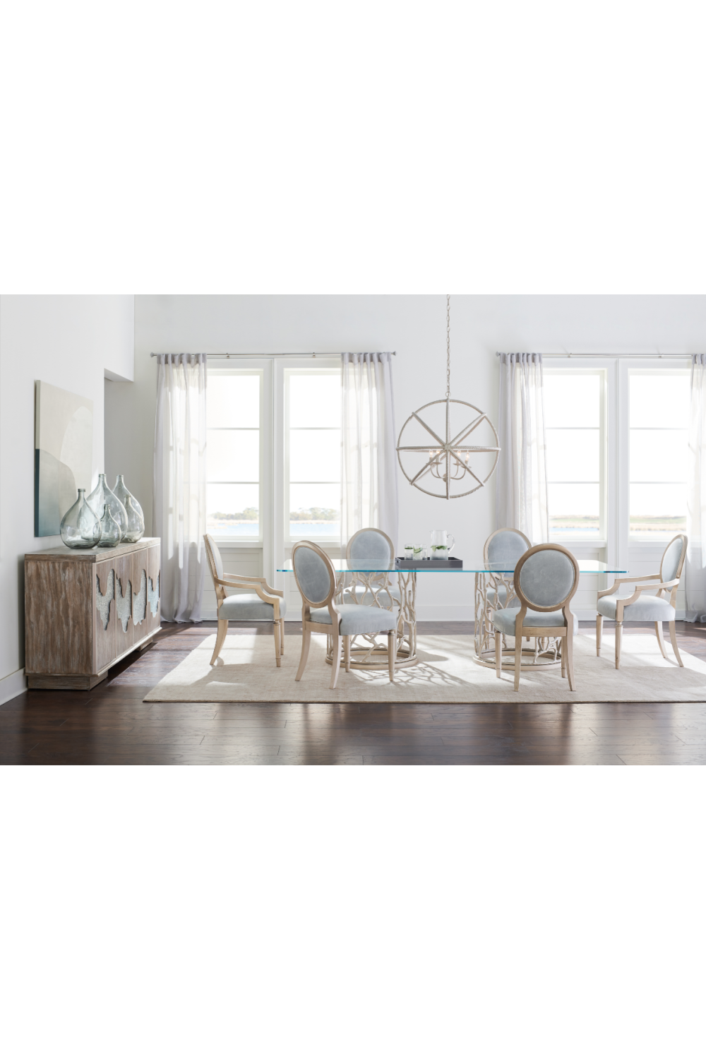 Rectangular Glass Modern Dining Table | Caracole Around The Reef | Caracole.eu.com