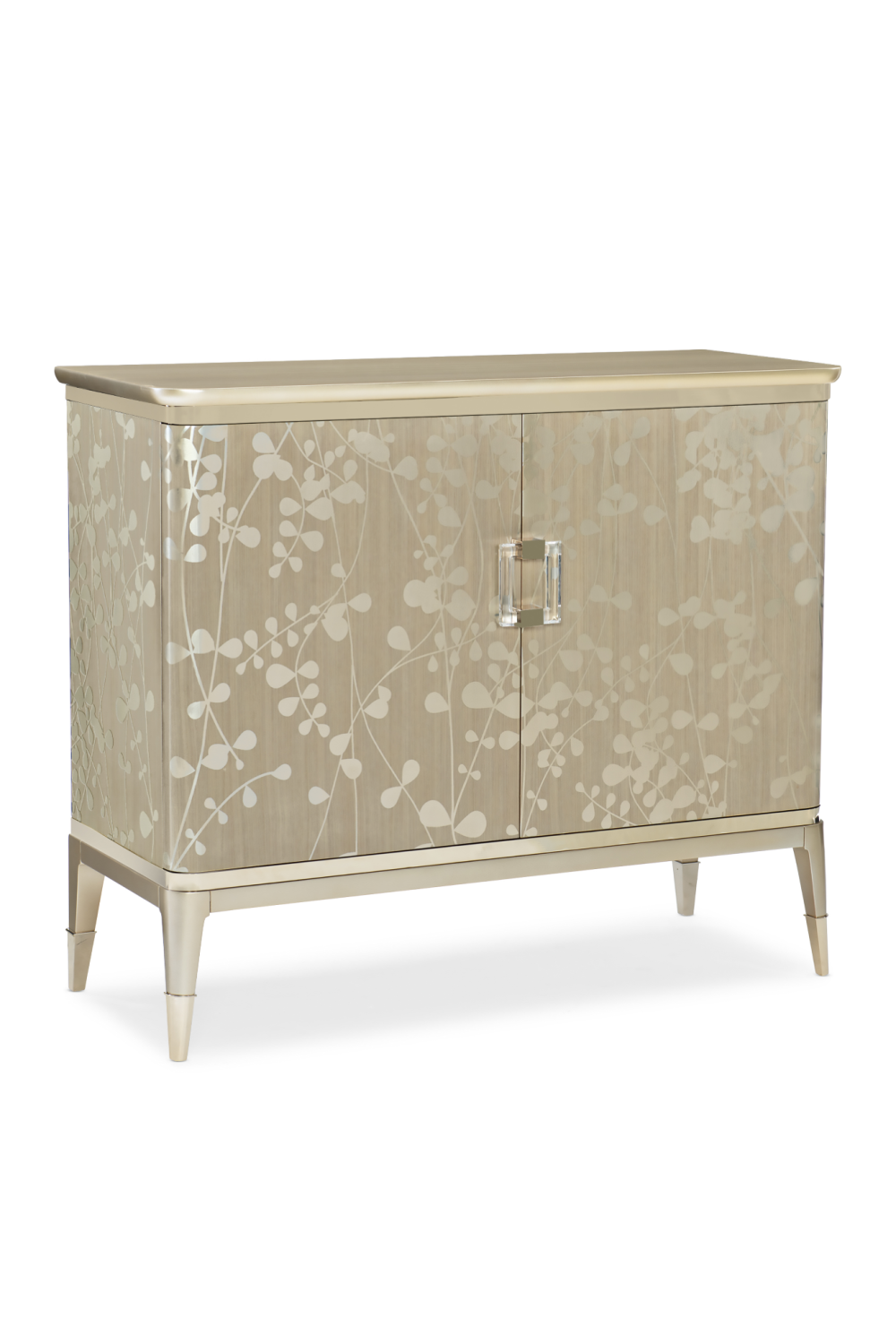 Leaf Patterned Taupe Sideboard | Caracole A Shimmer Of Light