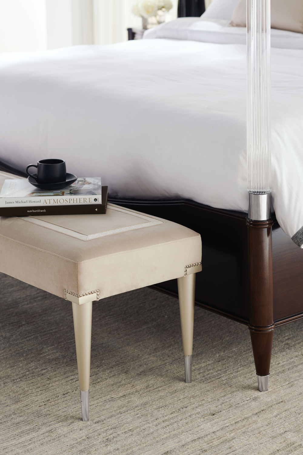 Cream Modern Bench | Caracole Boarding On Beautiful | Caracole.eu.com