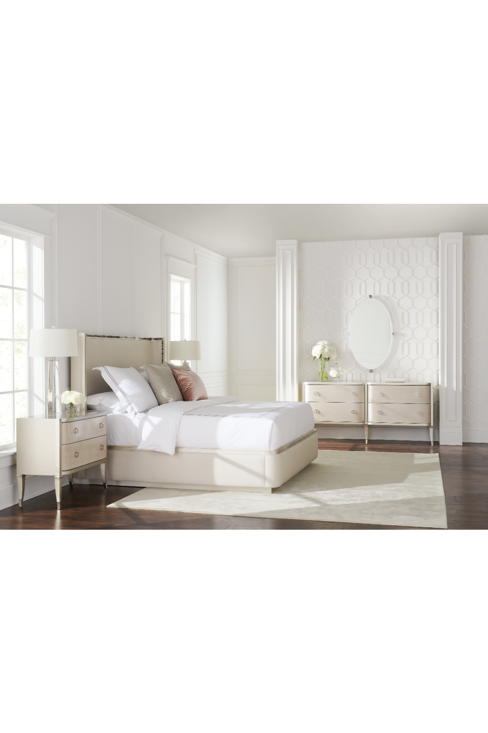 Modern Minimalist Cream Bed | Caracole Dream Big | Caracole.eu.com