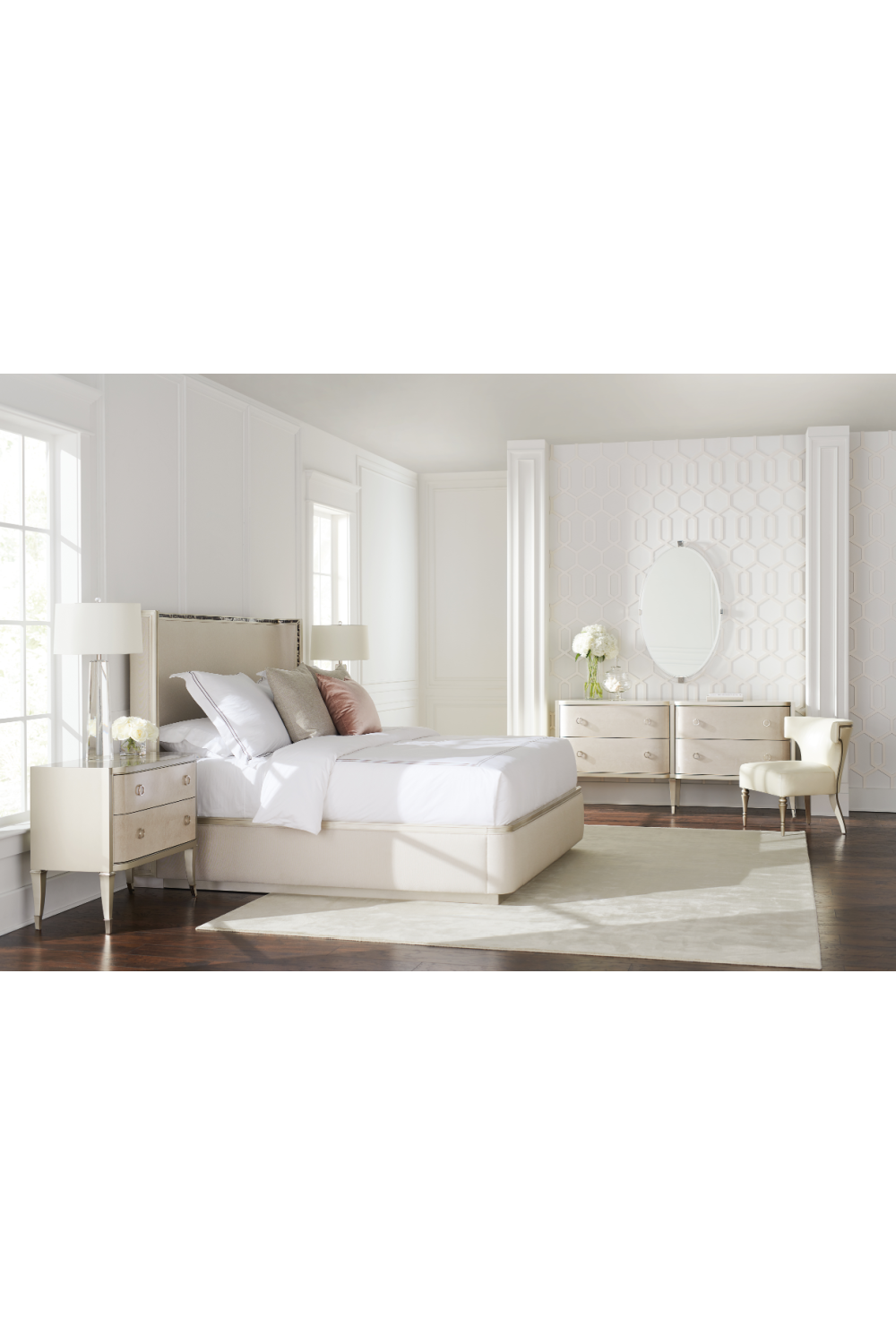 Modern Minimalist Cream Bed | Caracole Dream Big | Caracole.eu.com