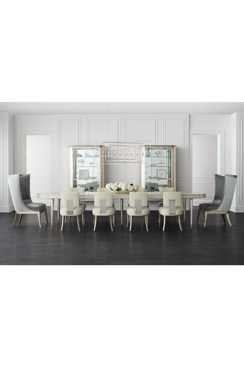 Oval Silver Dining Table | Caracole The Source | Caracole.eu.com