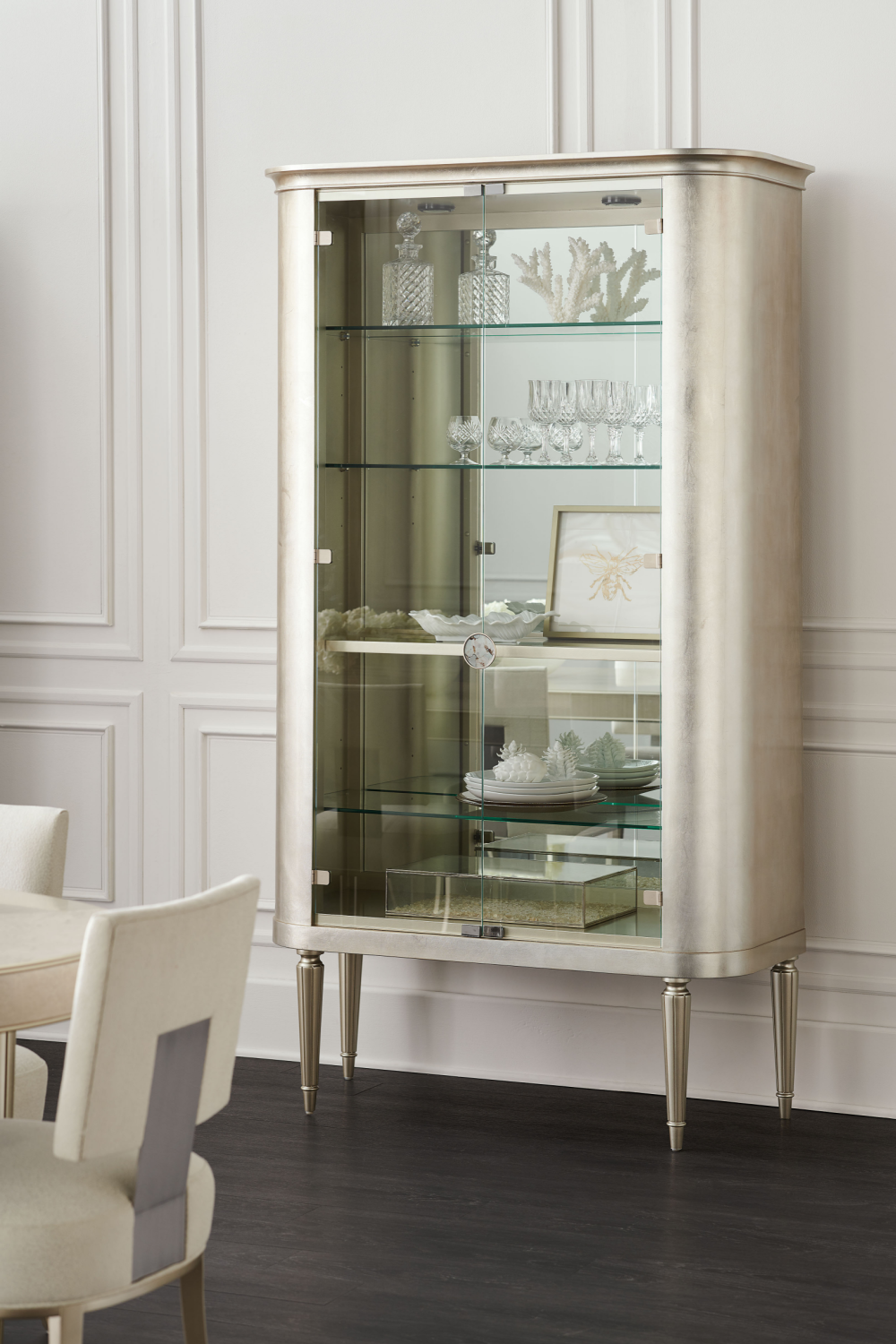 Silver Leaf Display Cabinet | Caracole Time To Reflect | Caracole.eu.com