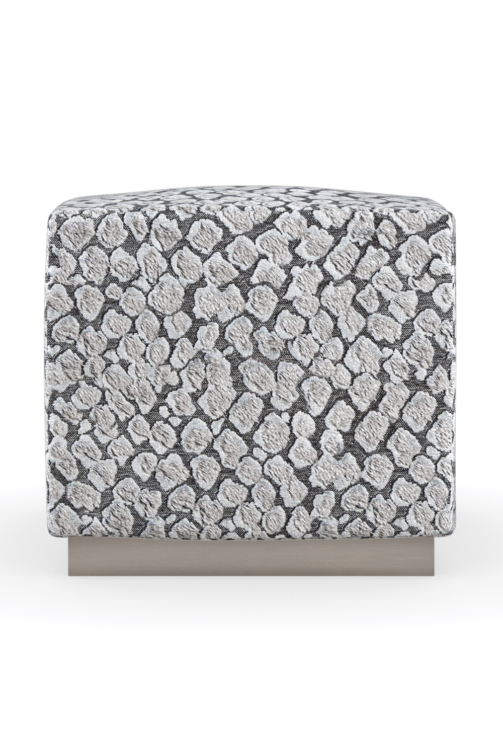 Leopard Print Velvet Ottoman | Caracole Soft Touch | Caracole.eu.com