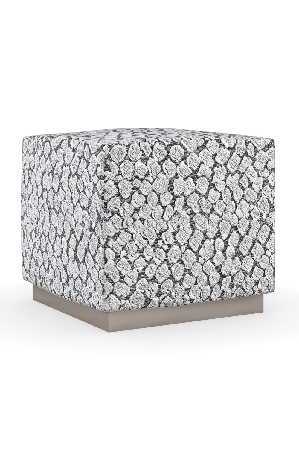 Leopard Print Velvet Ottoman | Caracole Soft Touch | Caracole.eu.com