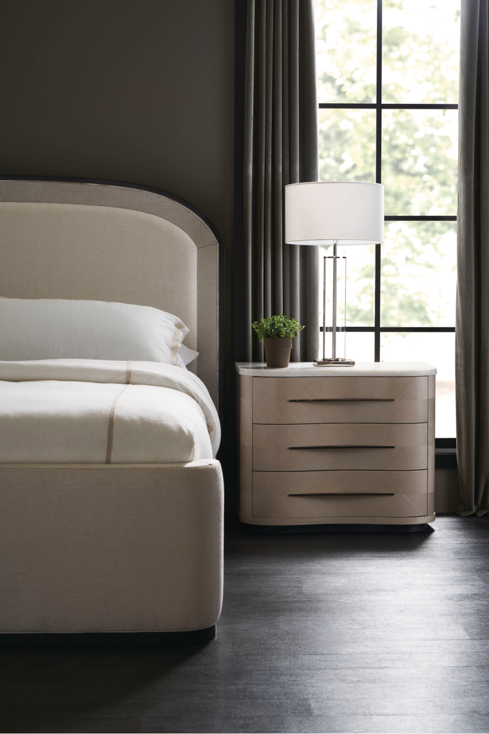 Chevron-Patterned Nightstand | Caracole Nomadic | Caracole.eu.com