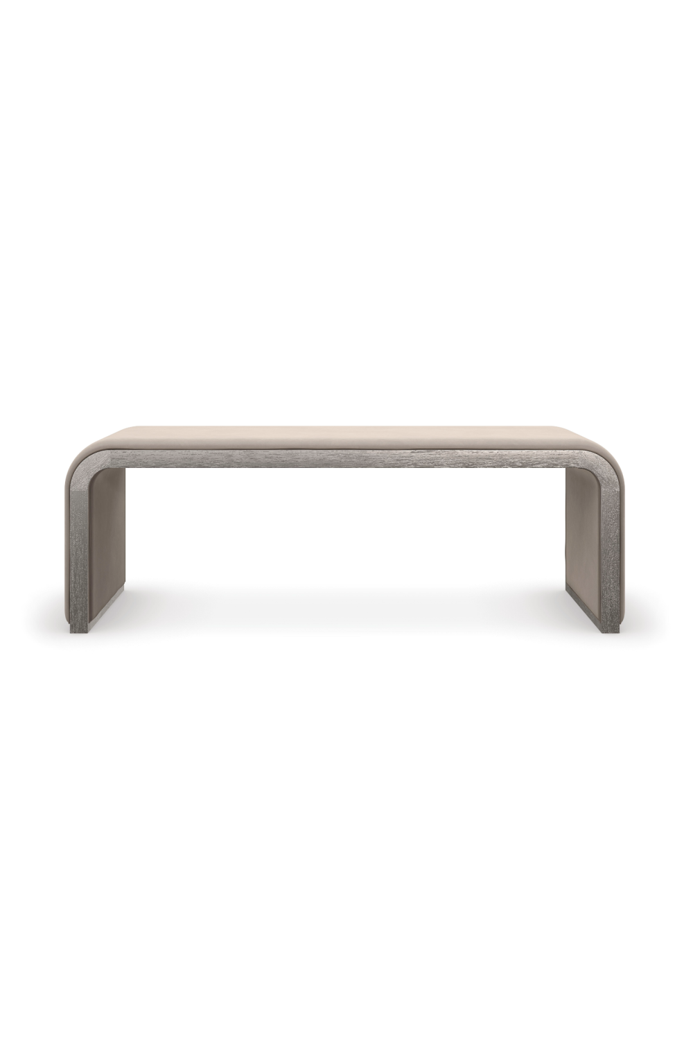 Taupe Velvet Bench | Caracole Traverse | Caracole.eu.com