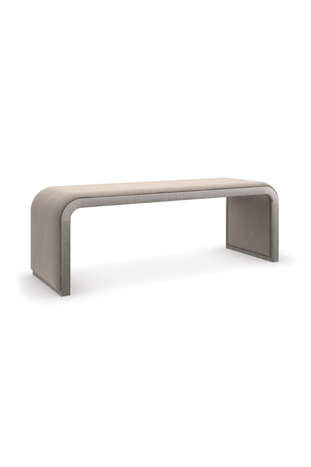Taupe Velvet Bench | Caracole Traverse | Caracole.eu.com