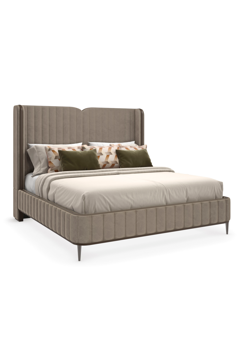 Channel Tufted Velvet Bed | Caracole Continuum | Caracole.eu.com