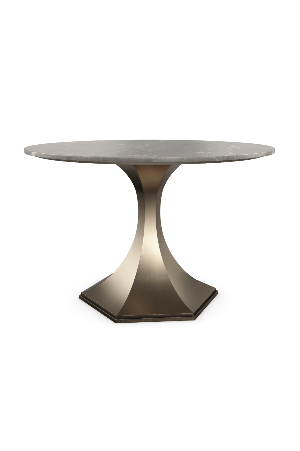 Gray Marble Dining Table | Caracole Top Brass | Caracole.eu.com