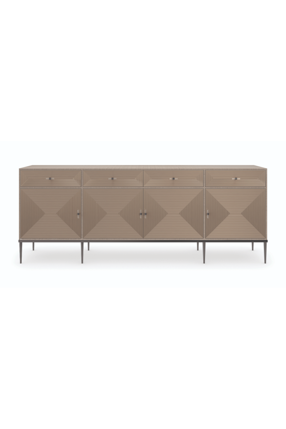 Geometrical Patterned Wooden Sideboard | Caracole Low Rise | Caracole.eu.com