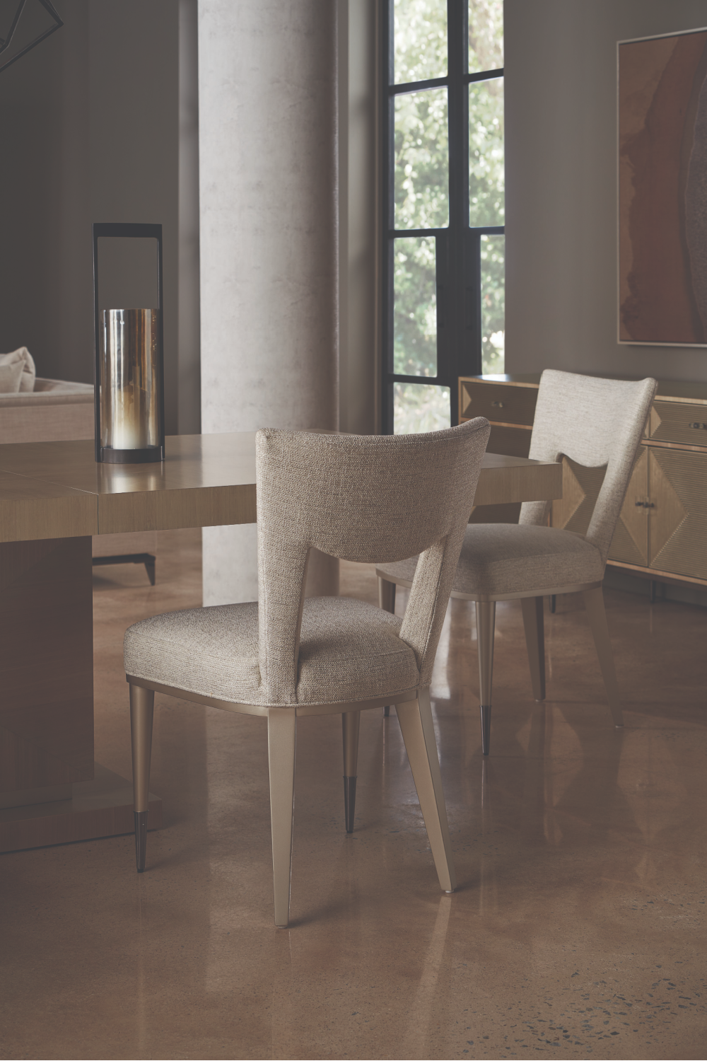 Geometrical Patterned Wooden Sideboard | Caracole Low Rise | Caracole.eu.com