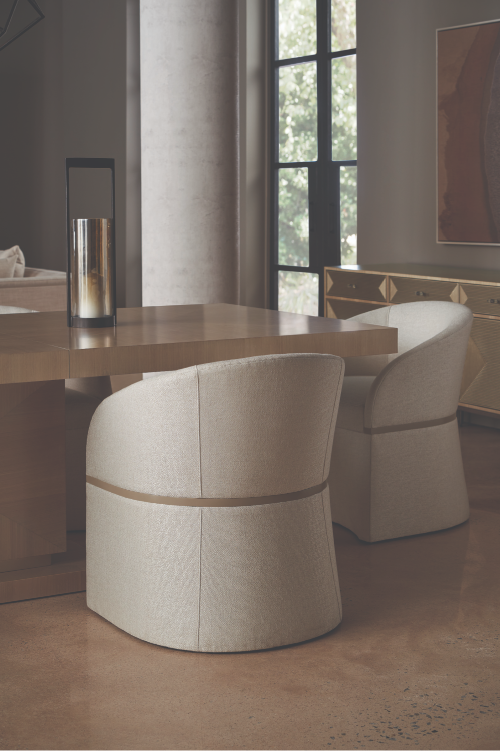 Geometrical Patterned Wooden Sideboard | Caracole Low Rise | Caracole.eu.com