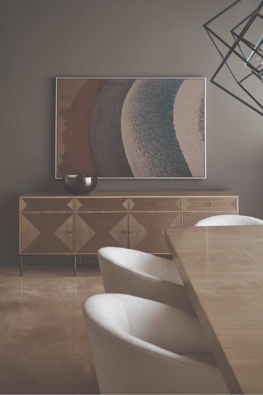 Geometrical Patterned Wooden Sideboard | Caracole Low Rise | Caracole.eu.com