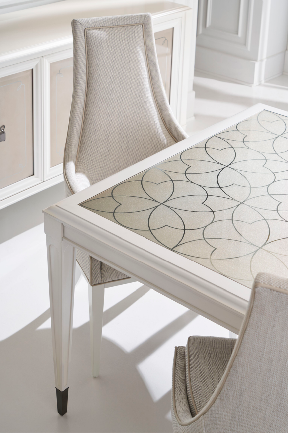 Tapered Back Beige Dining Chair | Caracole Tall Order | Caracole.eu.com