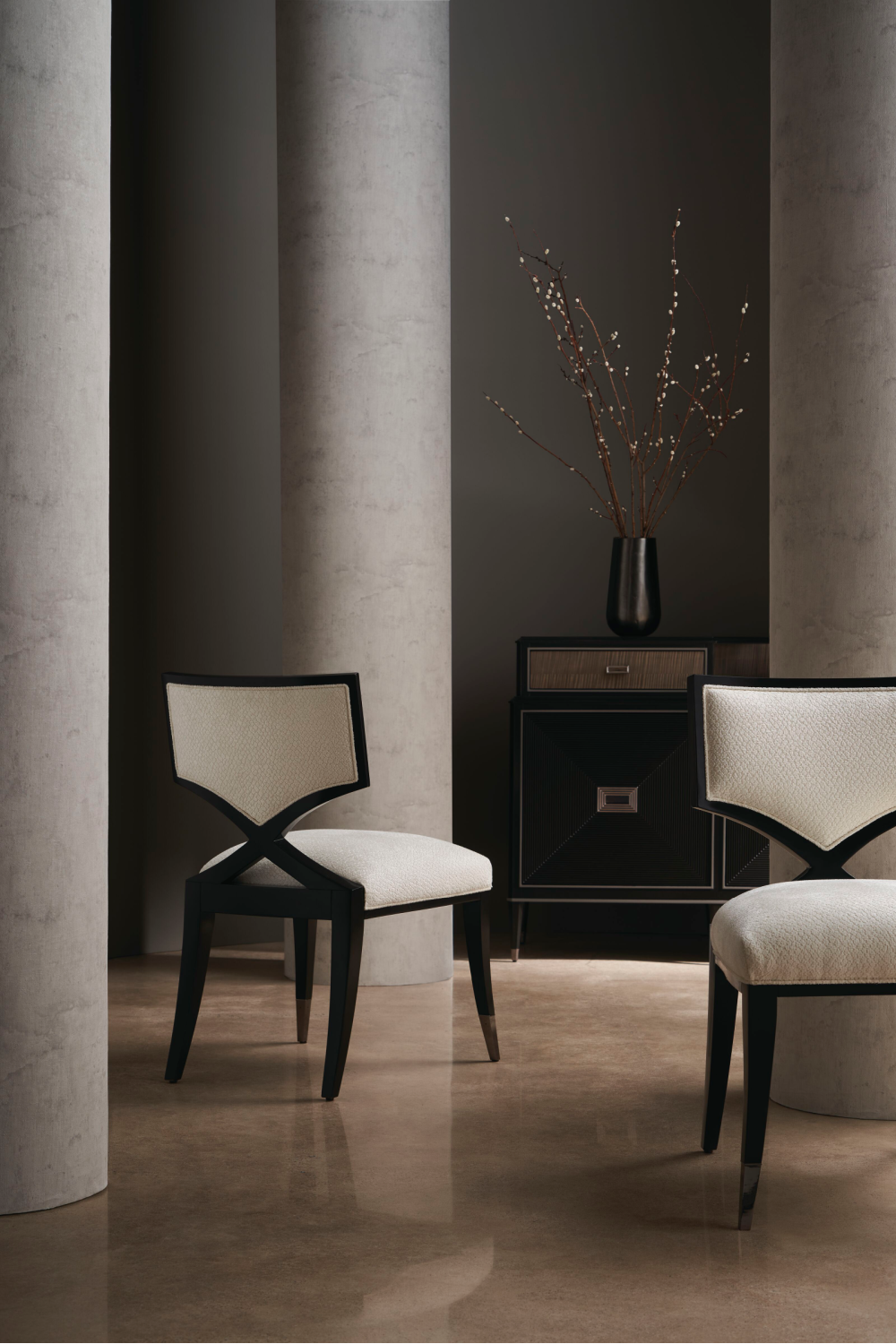 Ivory Chenille Dining Chairs | Caracole First Chair | Caracole.eu.com