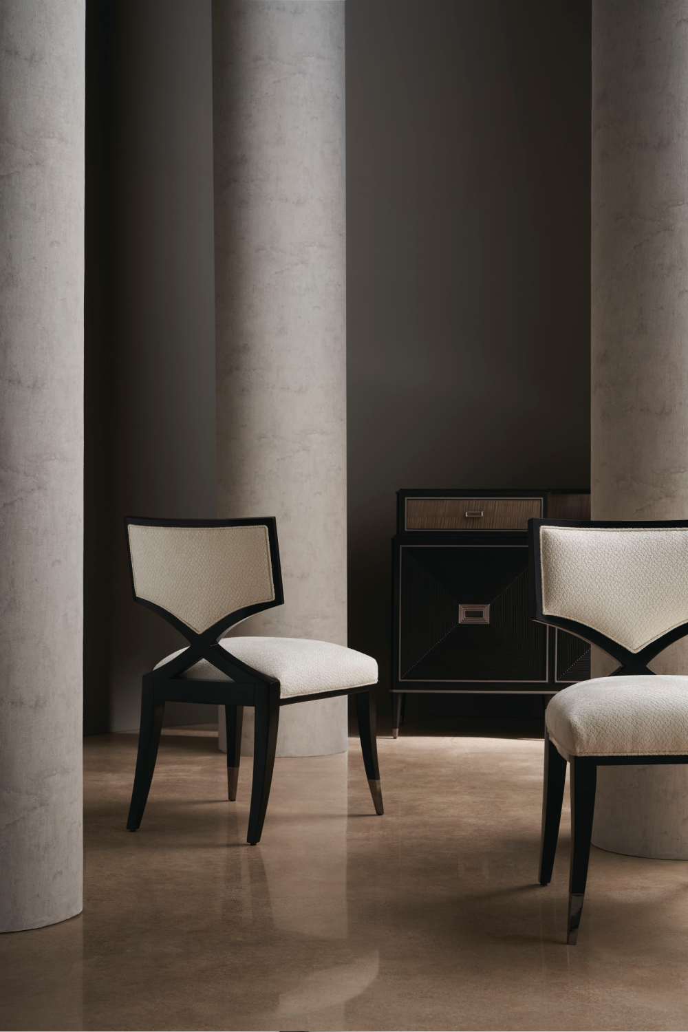 Ivory Chenille Dining Chairs | Caracole First Chair | Caracole.eu.com