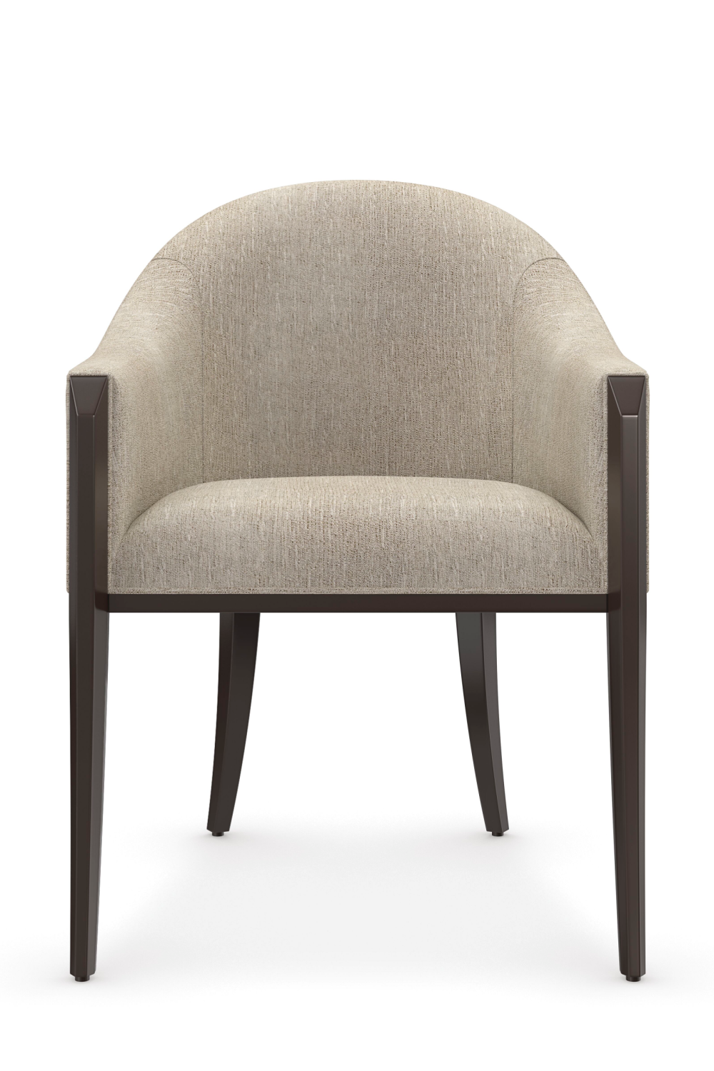 Gray Barrel-Back Dining Chair | Caracole Next Course | Caracole.eu.com