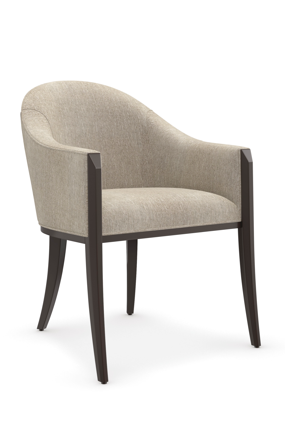 Gray Barrel-Back Dining Chair | Caracole Next Course | Caracole.eu.com