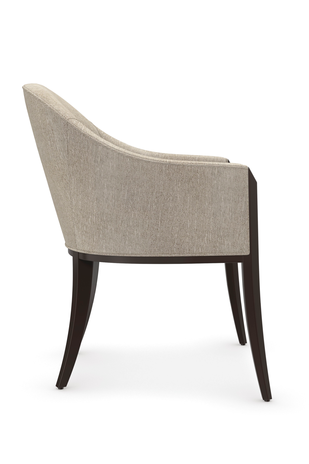 Gray Barrel-Back Dining Chair | Caracole Next Course | Caracole.eu.com