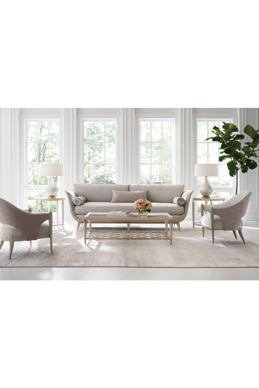 Glass Top Modern Cocktail Table | Caracole Easily Charming | Caracole.eu.com