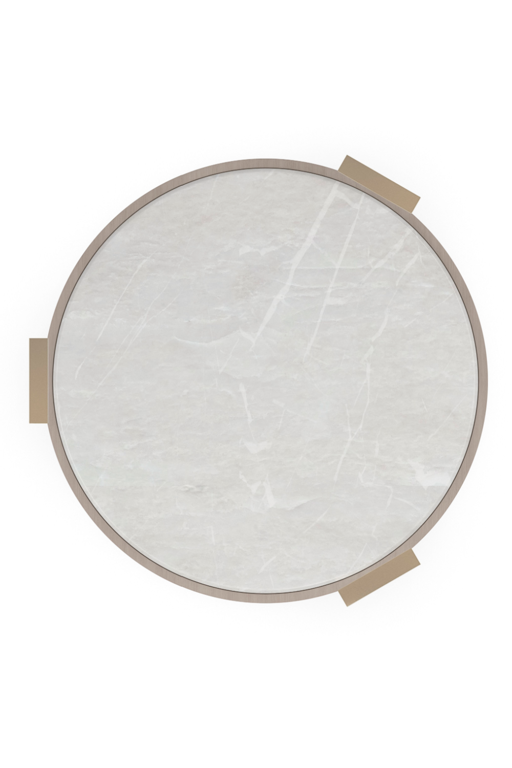 Round White Marble End Table | Caracole Oculus | Caracole.eu.com